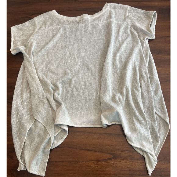 M Made In Italy Wm Sz Med Sharkbite Green Linen-Blend Top Bohemian Norm Eurocore - Picture 8 of 11